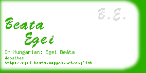 beata egei business card